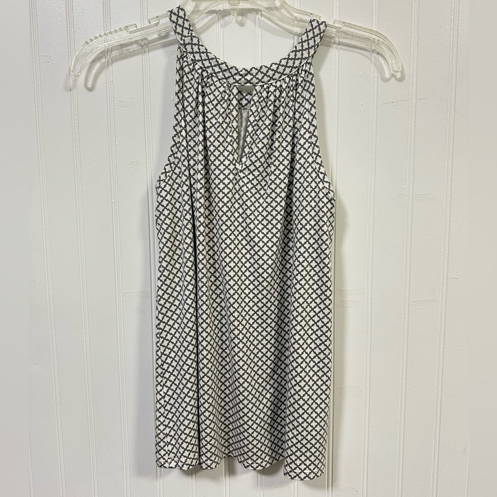 Loveappella Knit Halter Top Size *PETITE SMALL* Modern Minimalist Sleeveless Top - Picture 6 of 9